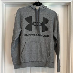 Under Armour Grey Hooded Pullover - Small
